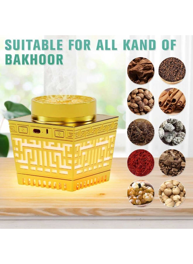 تلواح مبخرة على الطراز العربي مزودة بقرآن كريم كامل، ومكبر صوت، وإضاءة LED، وجهاز تحكم عن بعد، وتطبيق. - Image 4